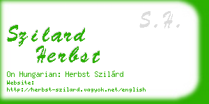 szilard herbst business card