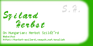 szilard herbst business card